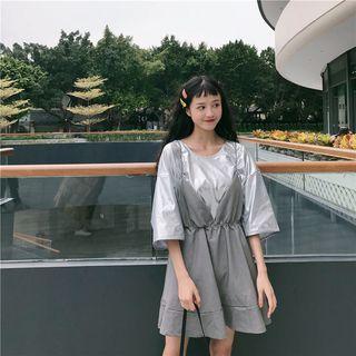 Strappy A-line Dress / Elbow-sleeve T-shirt