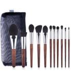 Set Of 11: Makeup Brush Set Of 11: Wood - One Size
