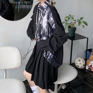 Chain Tie-dyed Panel Shirt Jacket