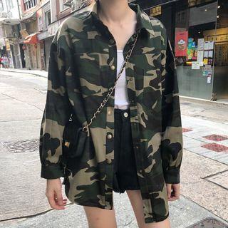 Camo Shirt Jacket Camouflage - One Size