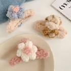 Chenille Flower Accent Hair Claw