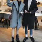 Couple-matching Woolen Hooded Trench Coat