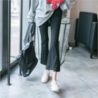 Cutout-hem Boot-cut Stretch Pants