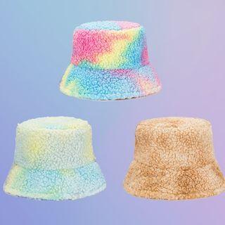 Print Chenille Bucket Hat