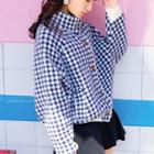 Checked Knit Jacket
