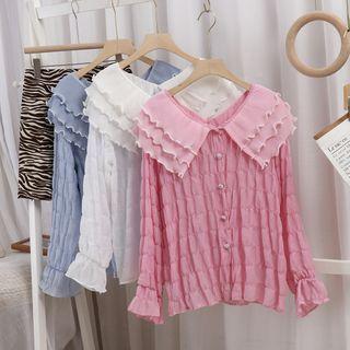 Beaded Button-up Blouse