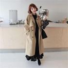 Frap-front Trench Coat With Sash