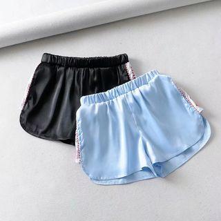 High-waist Satin Shorts