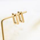 Rectangle Earring 1 Pair - Gold - One Size