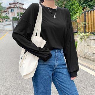 Loose-fit Lightweight Plain Sweatshirt