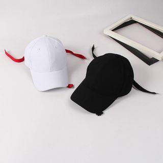 Embroidered Long Strap Baseball Cap