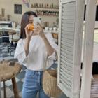 3/4-sleeve Pintuck T-shirt