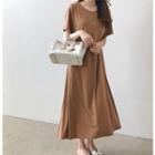 Round-neck Long T-shirt Dress