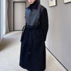 Collared Panel Single-breasted Coat