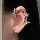Butterfly Alloy Cuff Earring 1pc - Right Ear - Silver - One Size