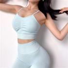 Ruched Spaghetti-strap Sports Camisole Top