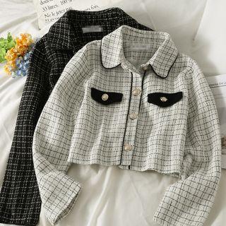 Tweed Loose Crop Shirt