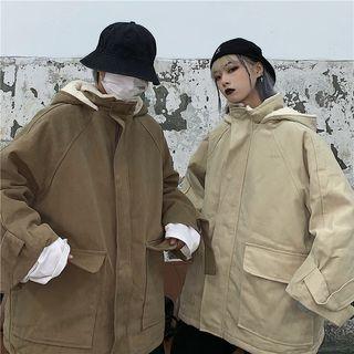 Couple Matching Oversized Hooded Cargo Jacket