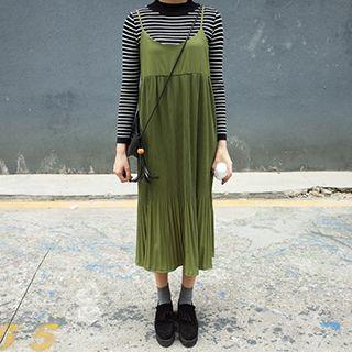 Midi Pinafore Dress