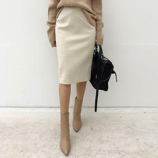 Woolen H-line Skirt