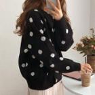 Dotted Crew-neck Cardigan