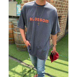 Blossom Printed Pigment-washed T-shirt