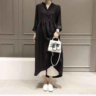 Linen Cotton Long-sleeve Dress