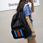 Contrast Stripe Canvas Backpack
