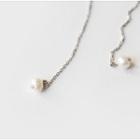 Pearl Chain Drop Earrings Ivory - One Size