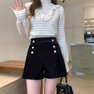 High Waist Velour Shorts