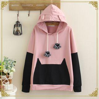 Cat Colour Block Hoodie