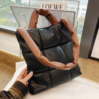 Contrast Top Handle Tote Bag / Crossbody Bag