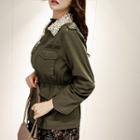 Faux-pearl Collar Parka