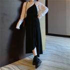 Plain Long-sleeve Loose-fit T-shirt / Sleeveless Dress