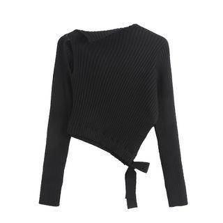 Asymmetrical Cutout Knit Top