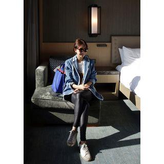 Contrast-trim Denim Jacket