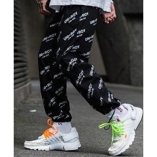 Drawstring-hem Printed Jogger Pants