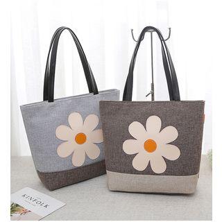 Flower Print Tote Bag