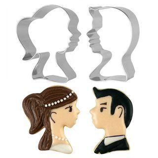 Wedding Couple Stainless Steel Cake Mold / Set