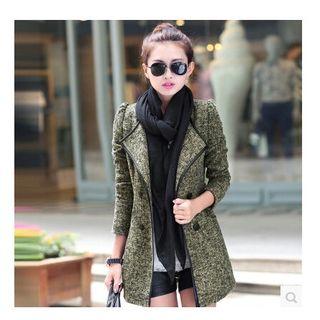 Melange Woolen Coat