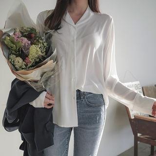 Round-collar Chiffon Blouse