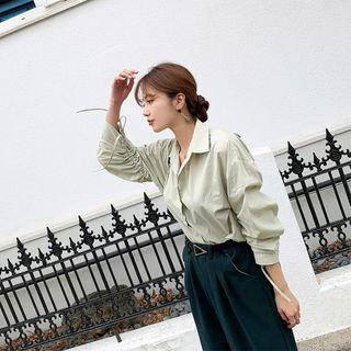 Drawstring-sleeve Blouse