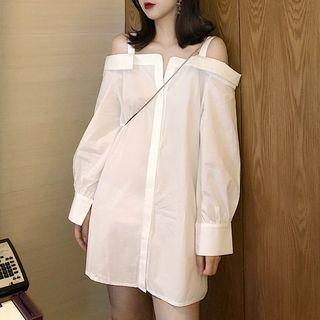 Cold-shoulder Tunic Shirt
