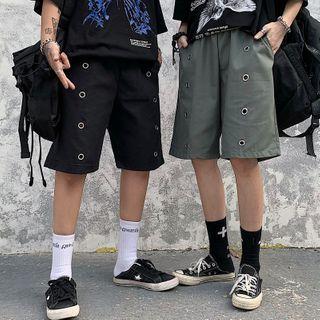Perforated Detail Shorts
