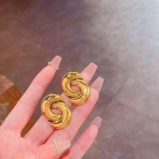 Interlocking Hoop Alloy Dangle Earring 1 Pair - E4790 - Gold - One Size