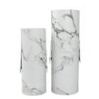 Marble Print Faux Leather Makeup Brush Case