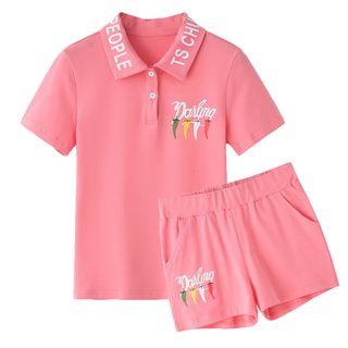 Set : Short-sleeve Polo Shirt + Shorts