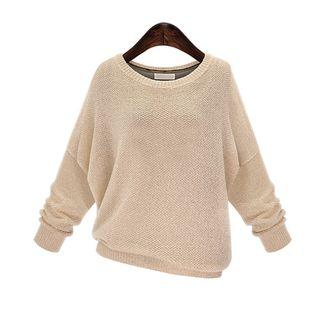 Long-sleeve Lace Tie-neck Sweater