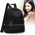Beaded Canvas Backpack Black - One Size