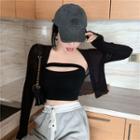 Cropped Cardigan / Tube Top